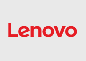 Das Lenovo-Logo zeigt das Wort Lenovo in fetten, roten Buchstaben auf einem hellgrauen Hintergrund und steht für die Stärke und Innovation der Marke im Bereich ERP-Lösungen.